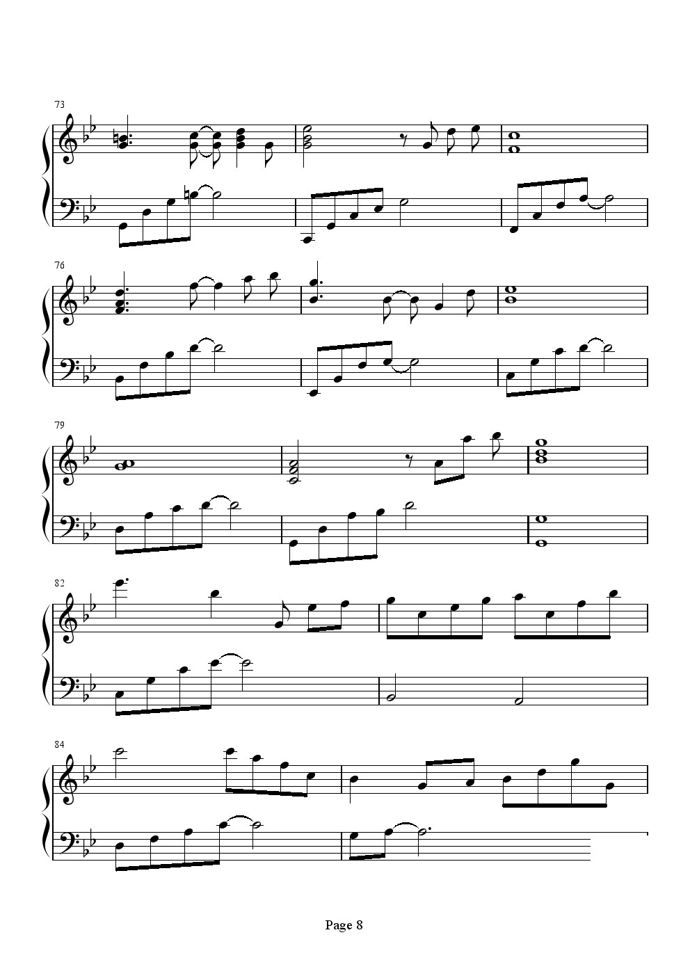 从开始到现在 钢琴弹唱版钢琴曲谱（图8）