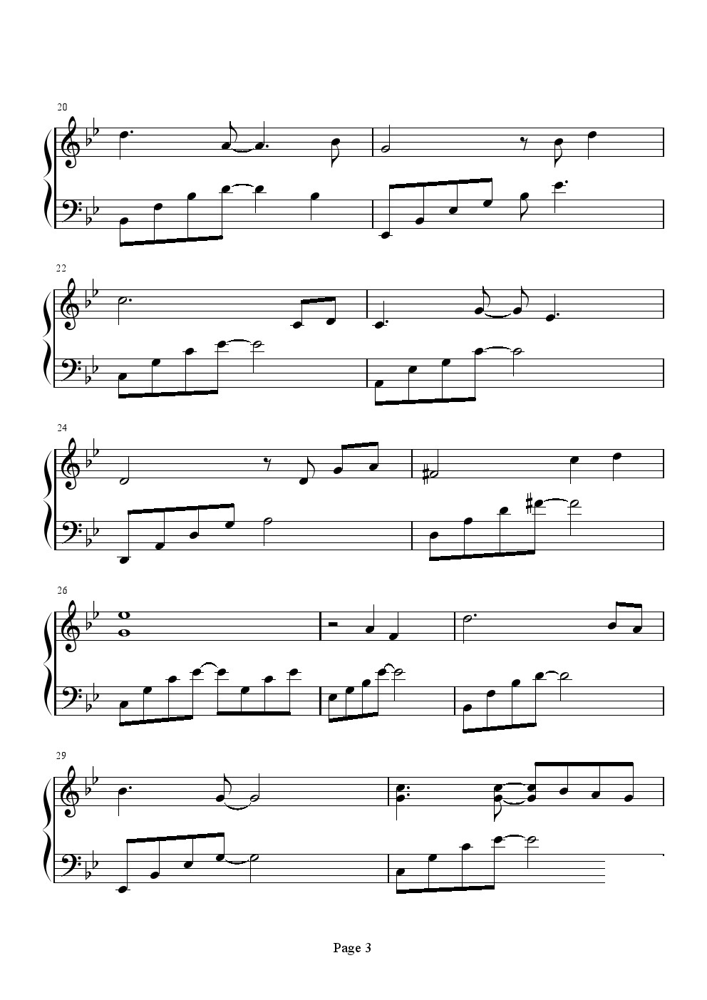 从开始到现在 钢琴弹唱版钢琴曲谱（图3）