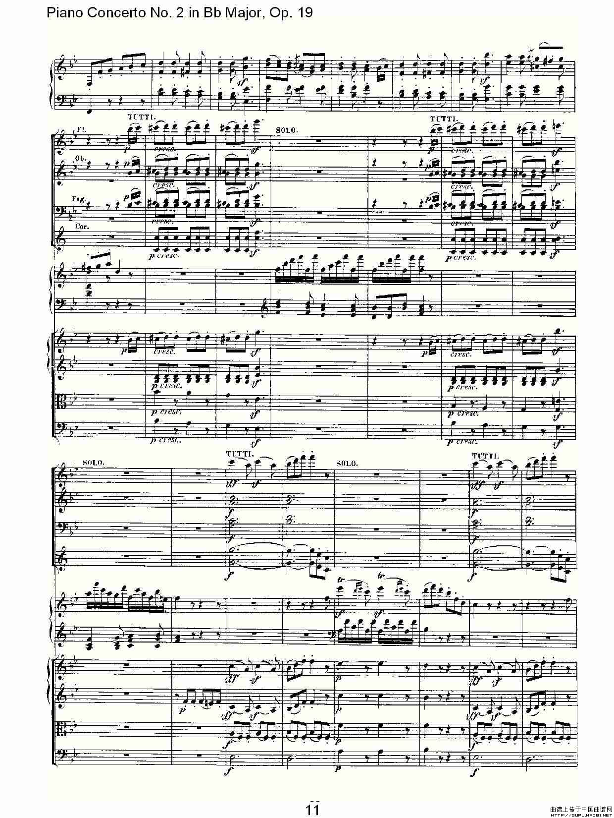 Bb大调钢琴第二协奏曲 Op. 19 第三乐章钢琴曲谱（图6）