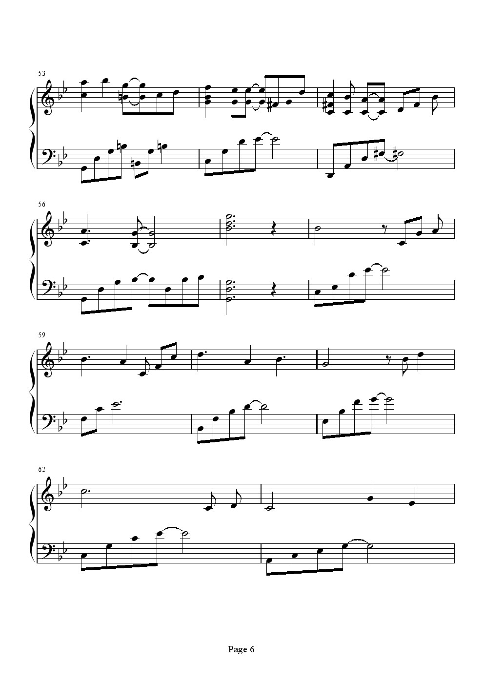 从开始到现在 钢琴弹唱版钢琴曲谱（图6）