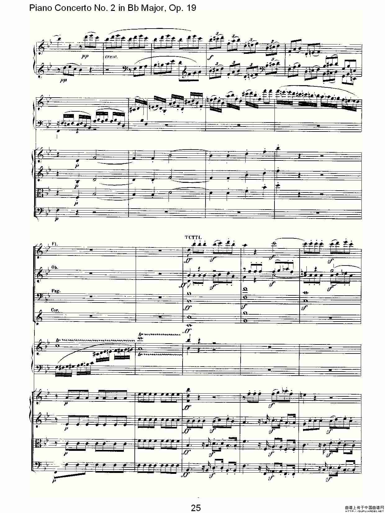Bb大调钢琴第二协奏曲 Op. 19 第一乐章钢琴曲谱（图13）