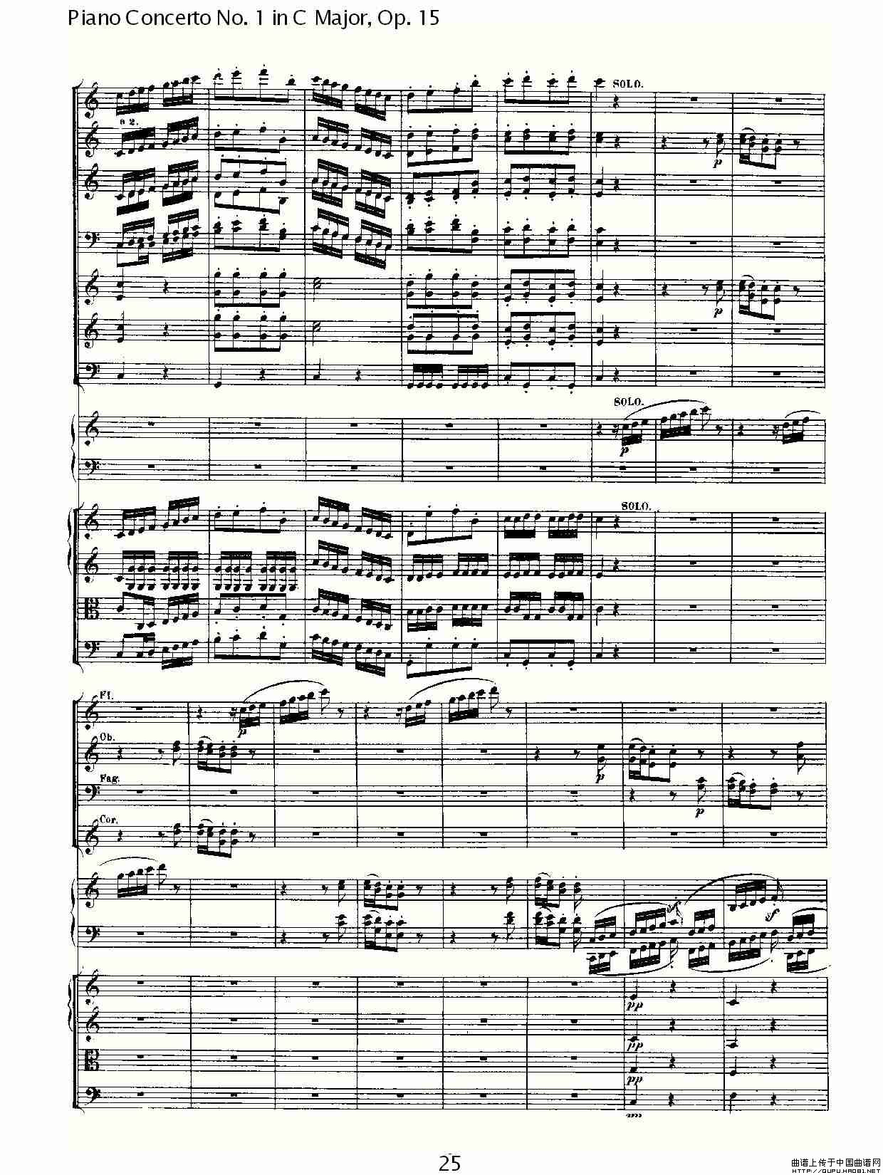 C大调钢琴第一协奏曲 Op.15 第三乐章钢琴曲谱（图13）