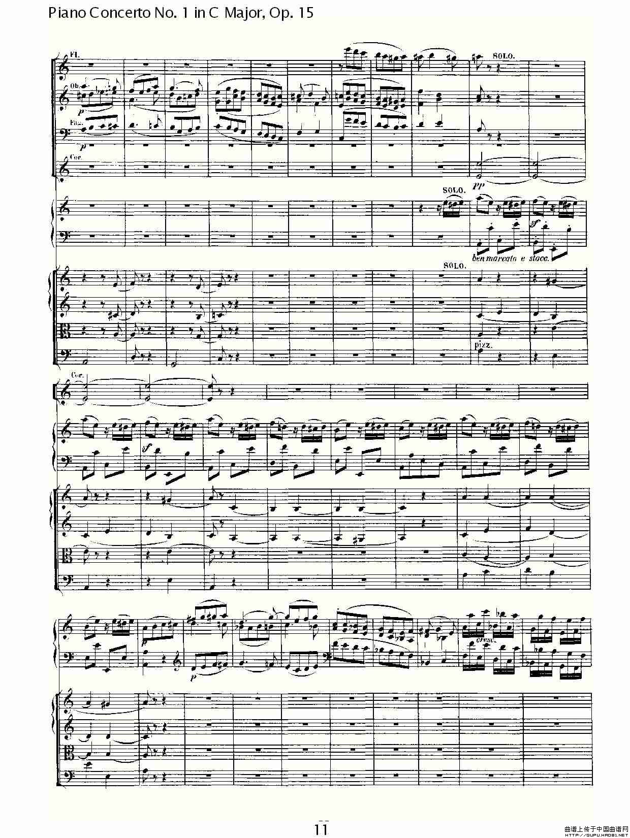 C大调钢琴第一协奏曲 Op.15 第三乐章钢琴曲谱（图6）
