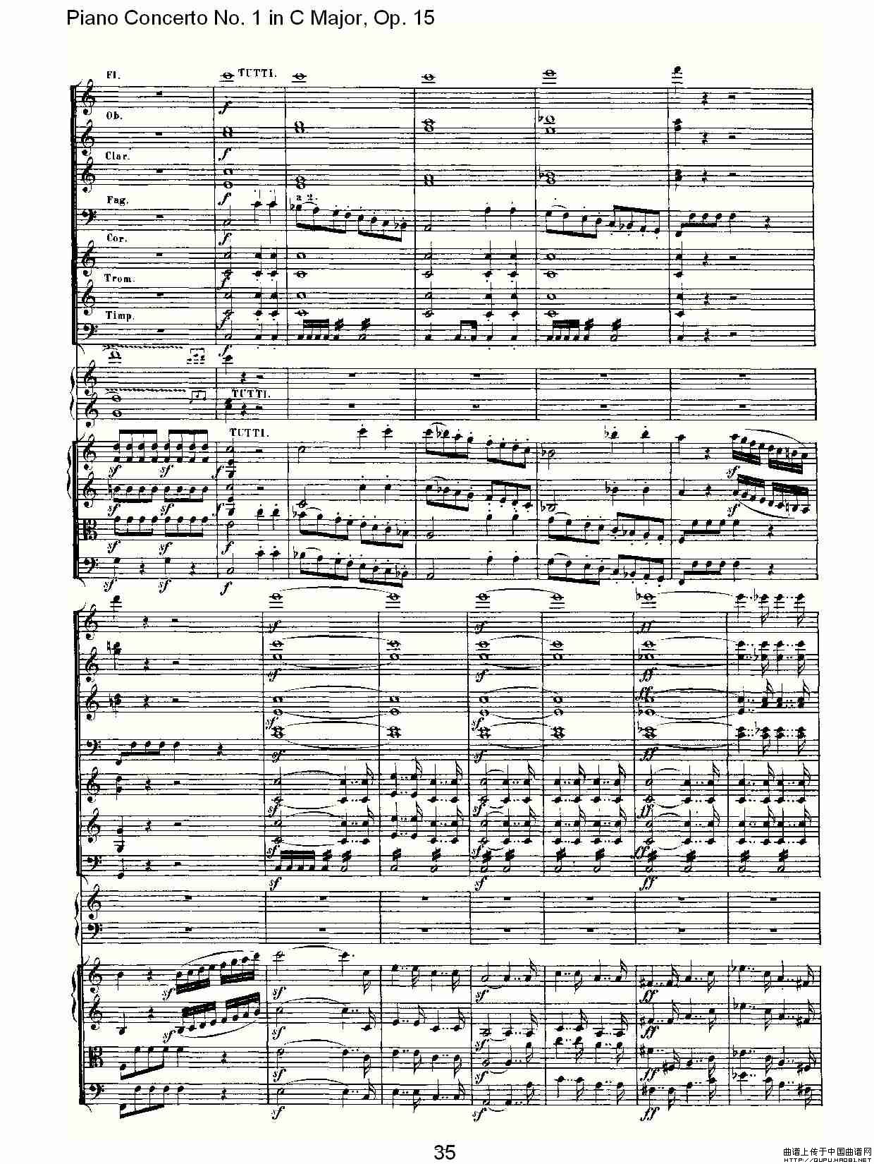 C大调钢琴第一协奏曲 Op.15 第一乐章钢琴曲谱（图18）
