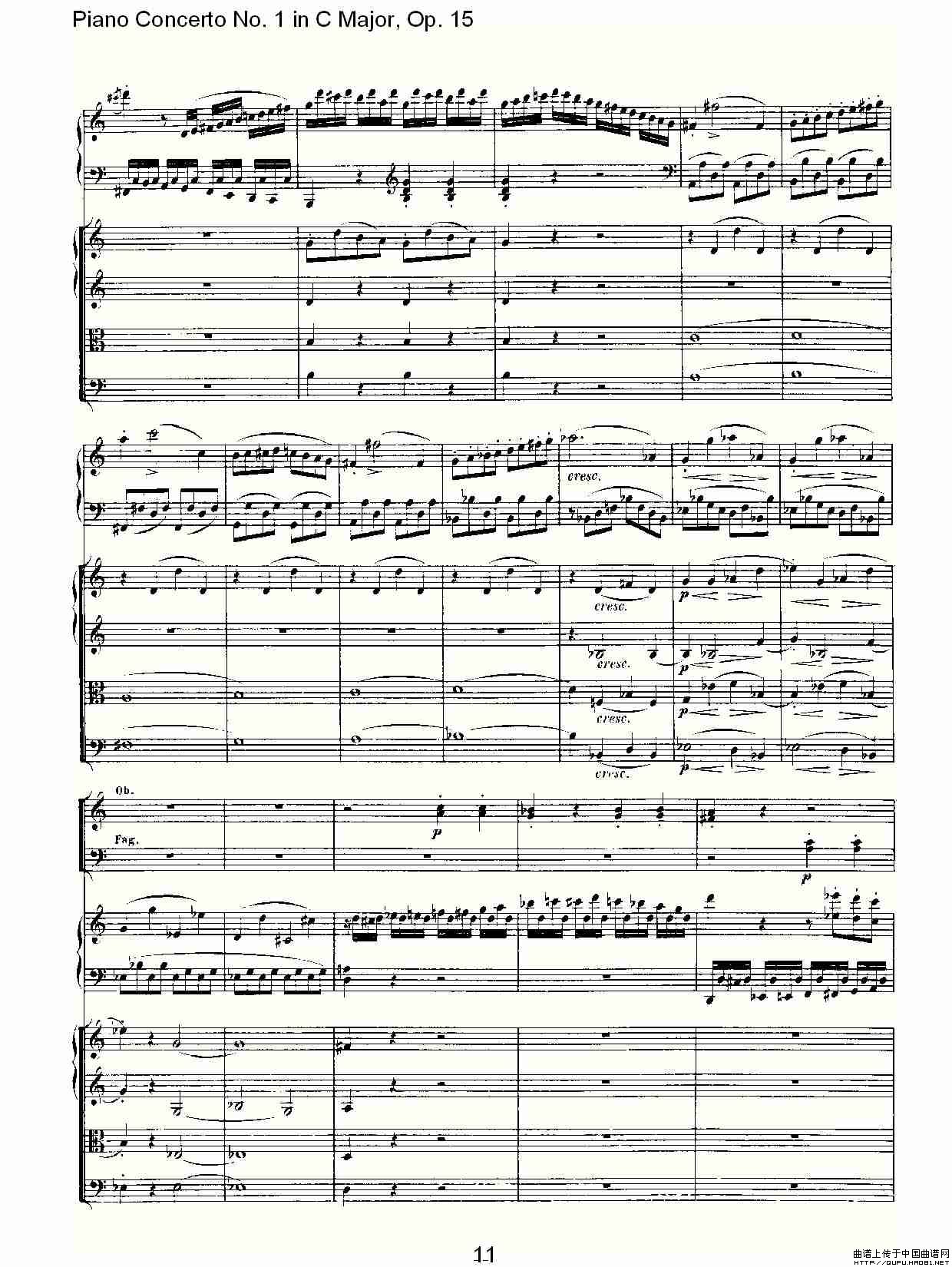 C大调钢琴第一协奏曲 Op.15 第一乐章钢琴曲谱（图6）