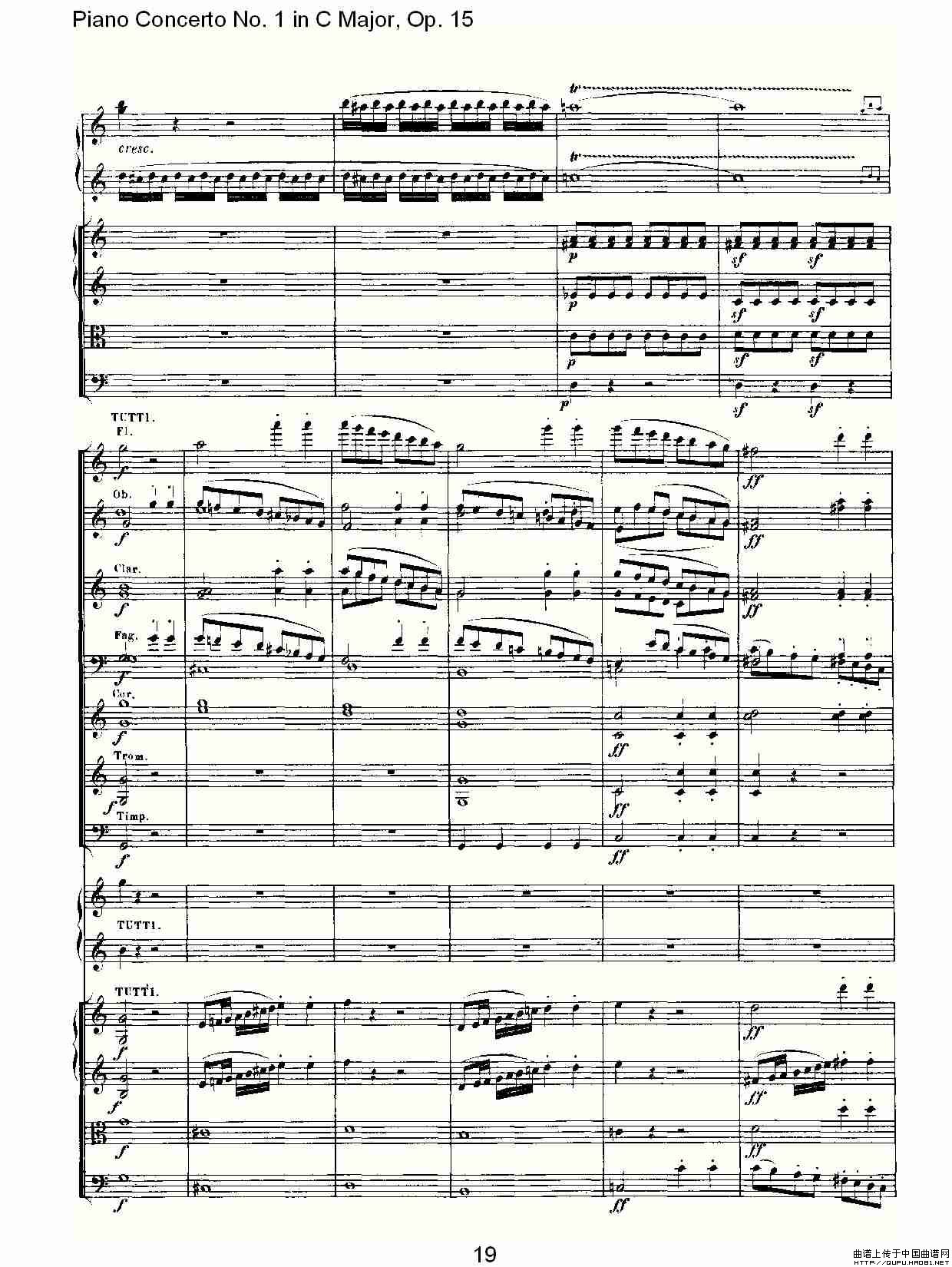 C大调钢琴第一协奏曲 Op.15 第一乐章钢琴曲谱（图10）