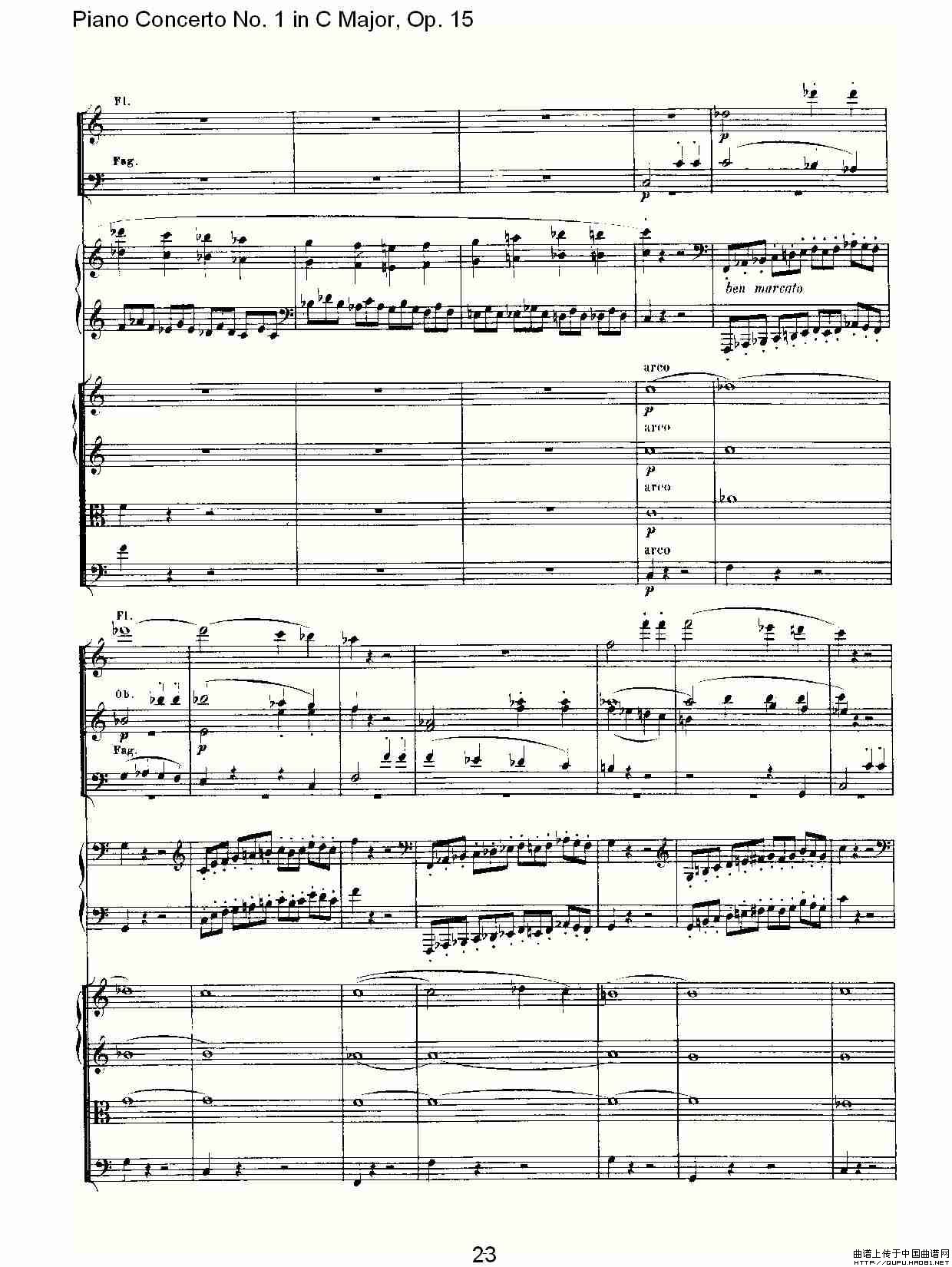 C大调钢琴第一协奏曲 Op.15 第一乐章钢琴曲谱（图12）