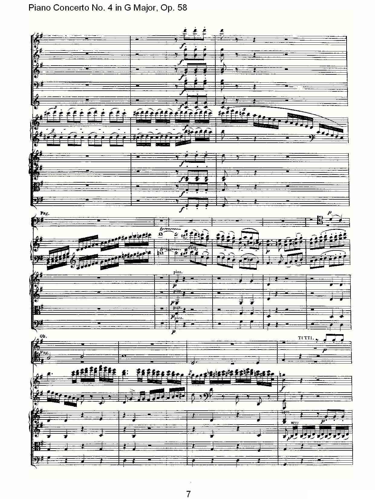 Ｇ大调钢琴第四协奏曲 Op.58 第一乐章钢琴曲谱（图7）