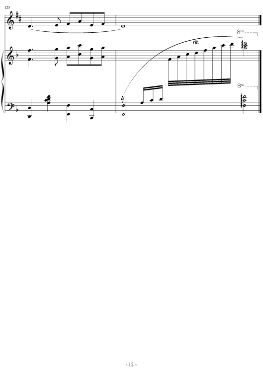 萨克斯《渔舟唱晚》钢琴伴奏谱钢琴曲谱（图12）