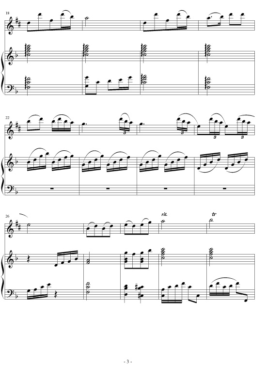 萨克斯《渔舟唱晚》钢琴伴奏谱钢琴曲谱（图3）