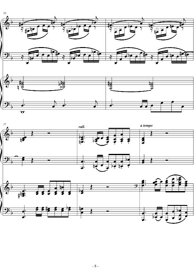 拉赫玛尼诺夫第三钢琴协奏曲钢琴曲谱（图8）
