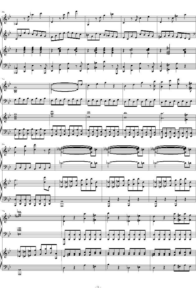 第四十号交响曲第一乐章（双钢琴）钢琴曲谱（图11）