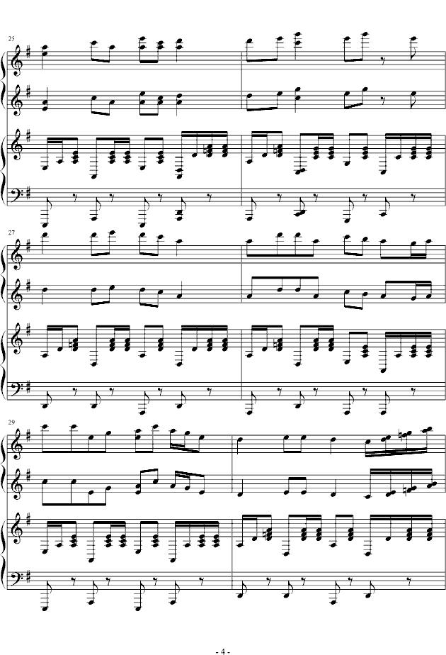 金蛇狂舞（双钢琴）钢琴曲谱（图4）
