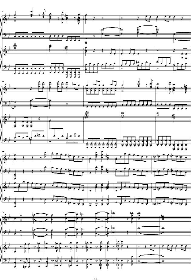 第四十号交响曲第一乐章（双钢琴）钢琴曲谱（图14）