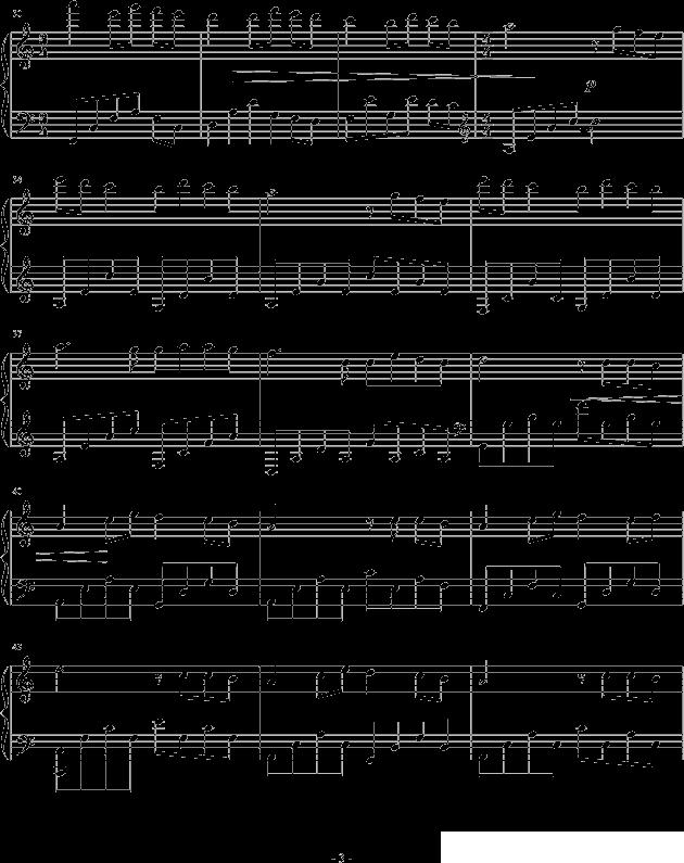 太阳泪钢琴曲谱（图3）