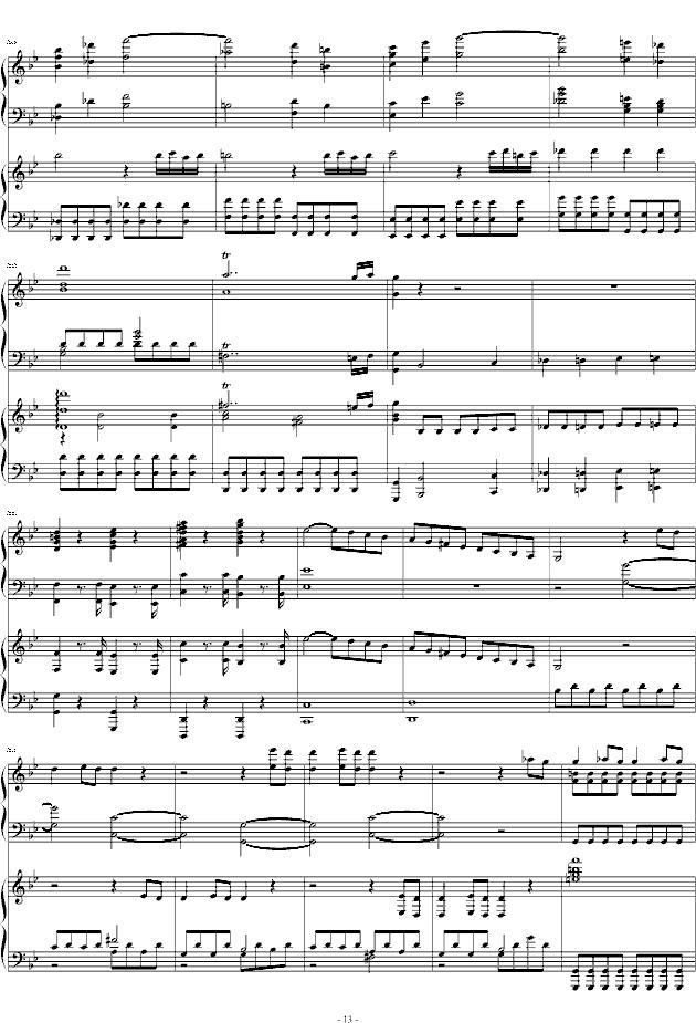 第四十号交响曲第一乐章（双钢琴）钢琴曲谱（图13）