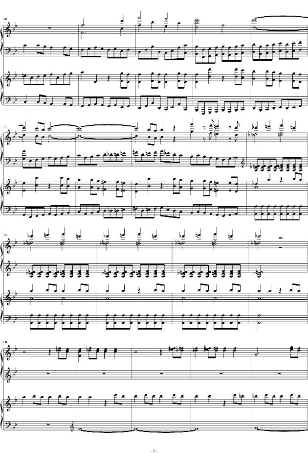 第四十号交响曲第一乐章（双钢琴）钢琴曲谱（图7）