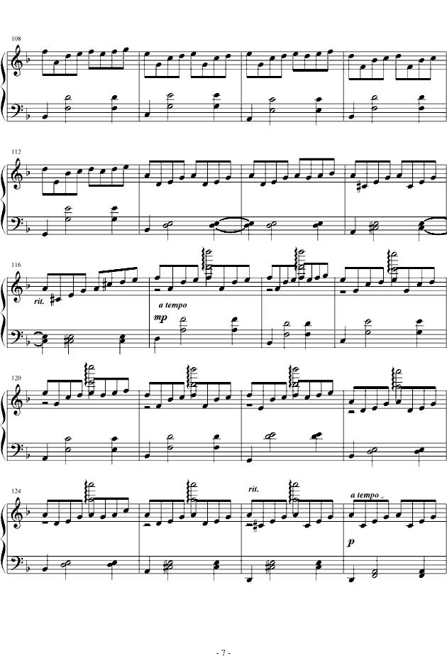 几度枫红钢琴曲谱（图7）