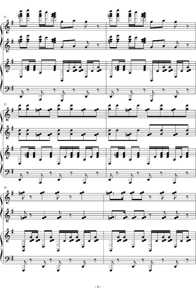金蛇狂舞（双钢琴）钢琴曲谱（图6）