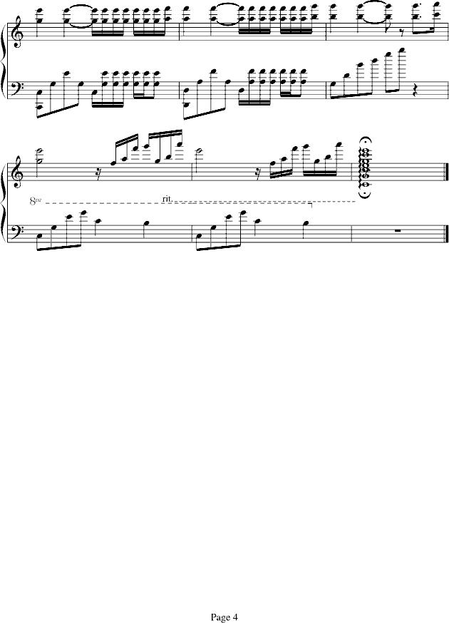 水边的阿狄丽娜（目寒制谱版）钢琴曲谱（图4）