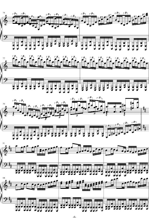 KANON（钢琴版摇滚卡农）钢琴曲谱（图6）