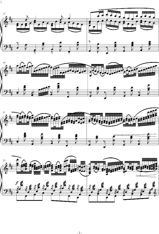 疯狂的卡农钢琴曲谱（图2）