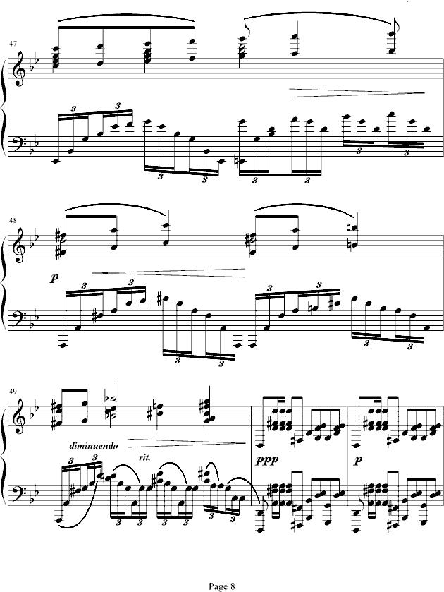 G小调前奏曲.钢琴曲谱（图8）