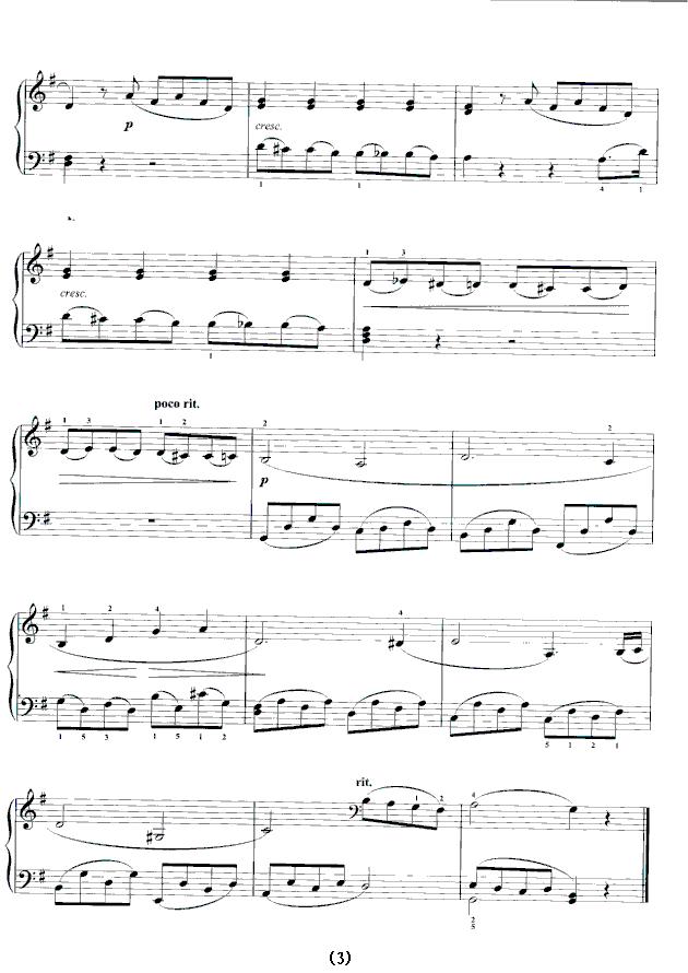 “悲怆”奏鸣曲Op.13（第二乐章：如歌的慢板）钢琴曲谱（图3）