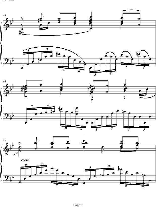 G小调前奏曲.钢琴曲谱（图7）