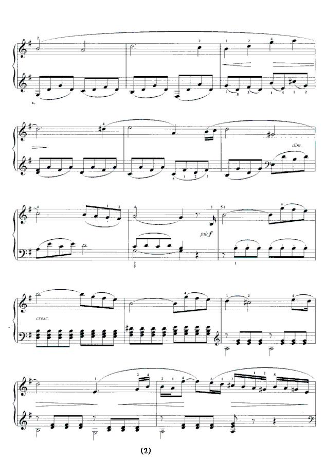 “悲怆”奏鸣曲Op.13（第二乐章：如歌的慢板）钢琴曲谱（图2）