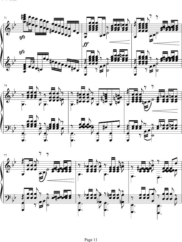 G小调前奏曲.钢琴曲谱（图11）