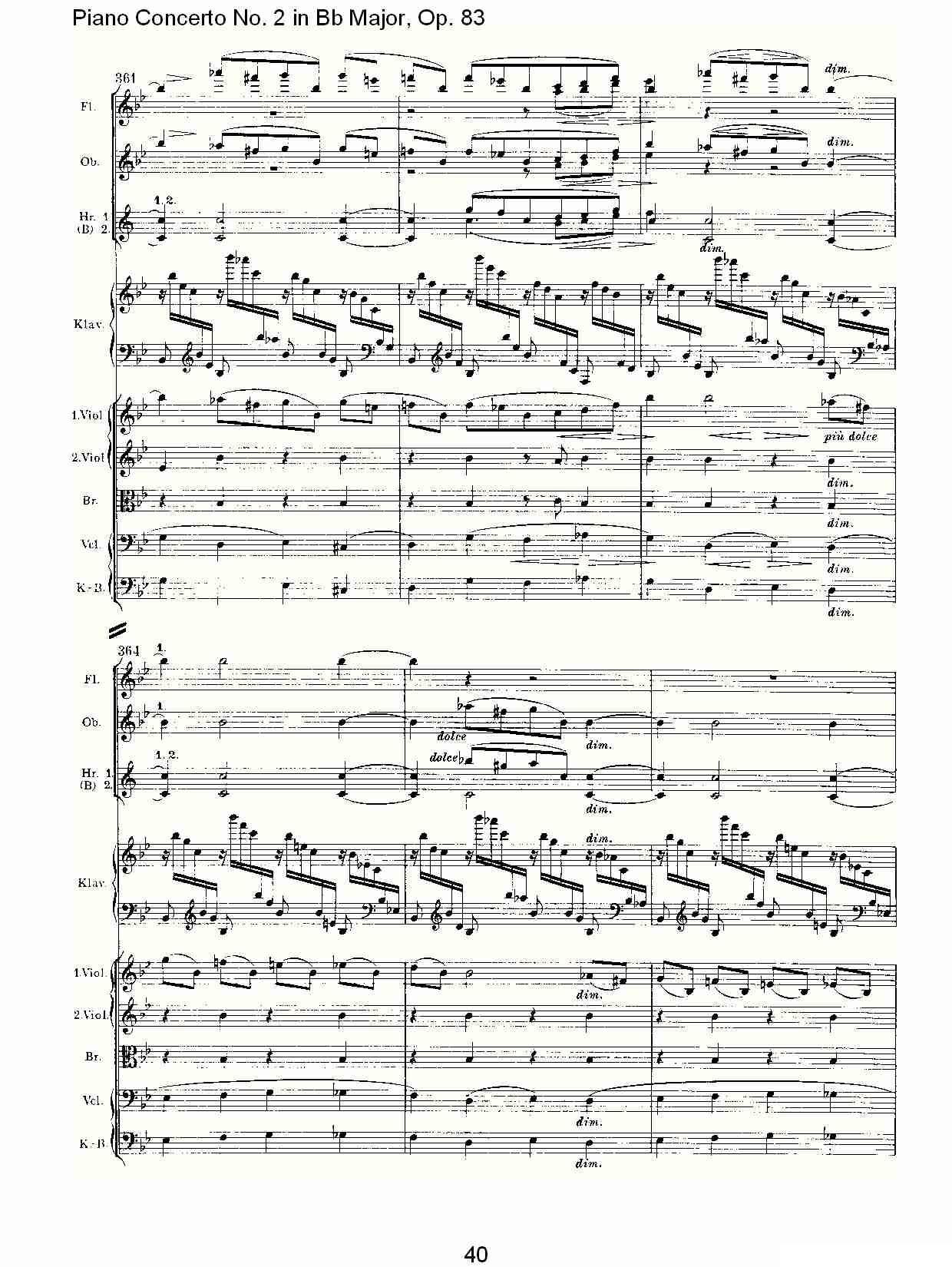 Bb大调钢琴第二协奏曲, Op.83第一乐章（二）钢琴曲谱（图10）