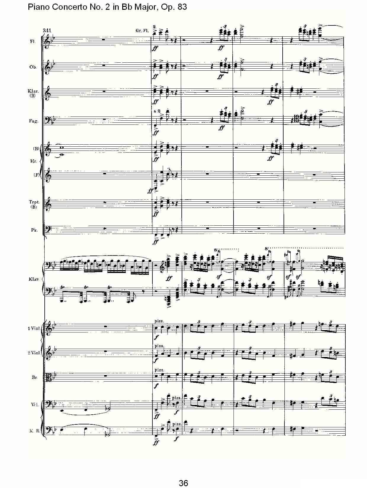 Bb大调钢琴第二协奏曲, Op.83第一乐章（二）钢琴曲谱（图6）