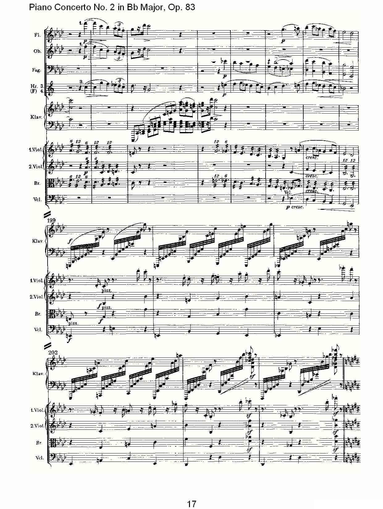 Bb大调钢琴第二协奏曲, Op.83第一乐章（一）钢琴曲谱（图18）