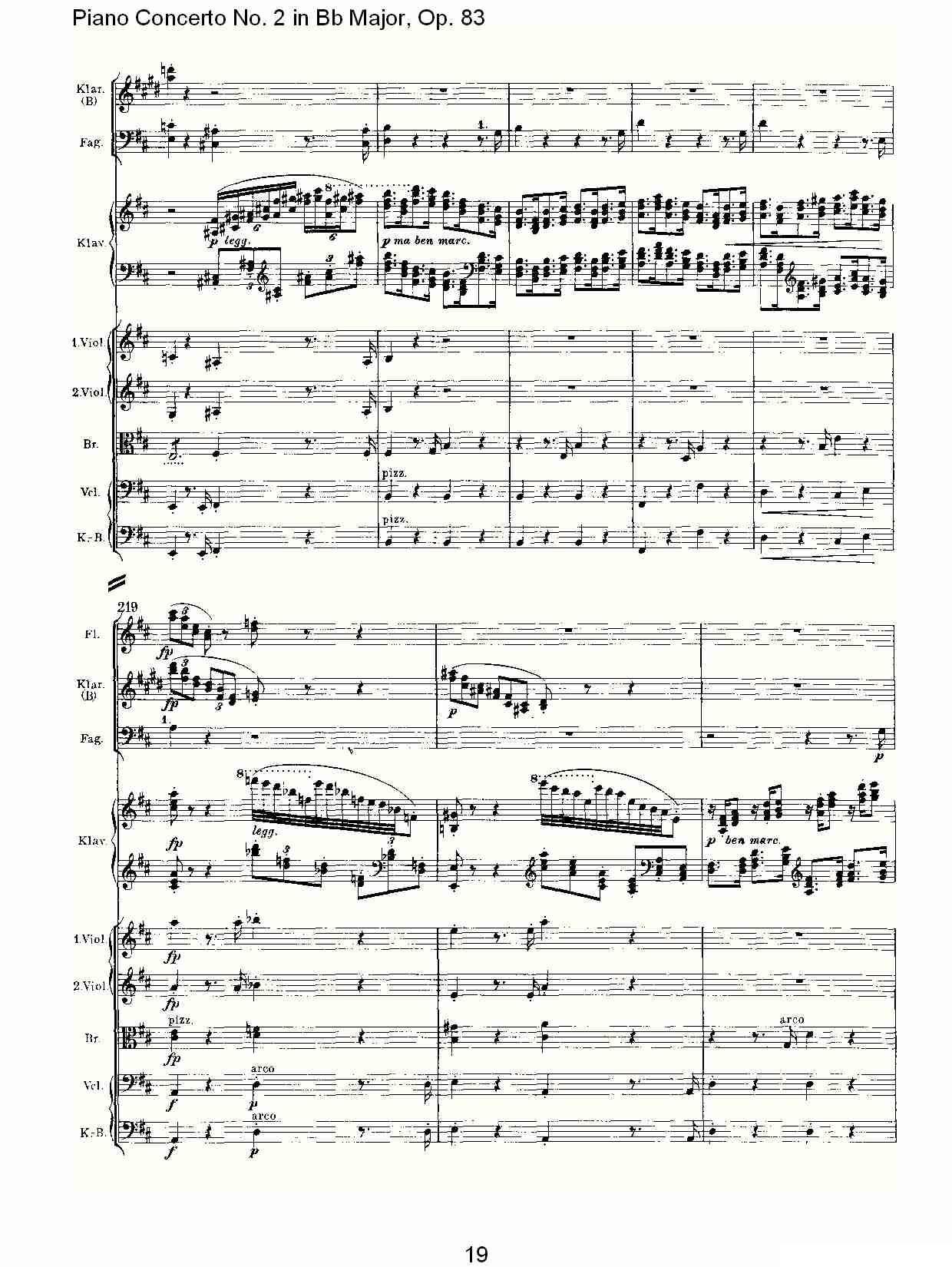 Bb大调钢琴第二协奏曲, Op.83第一乐章（一）钢琴曲谱（图21）