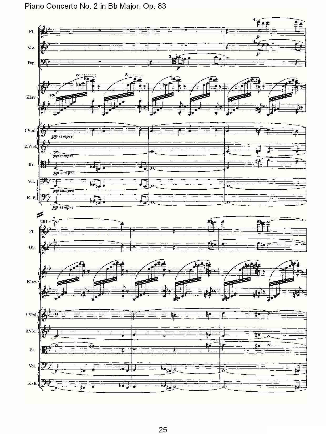 Bb大调钢琴第二协奏曲, Op.83第一乐章（一）钢琴曲谱（图26）