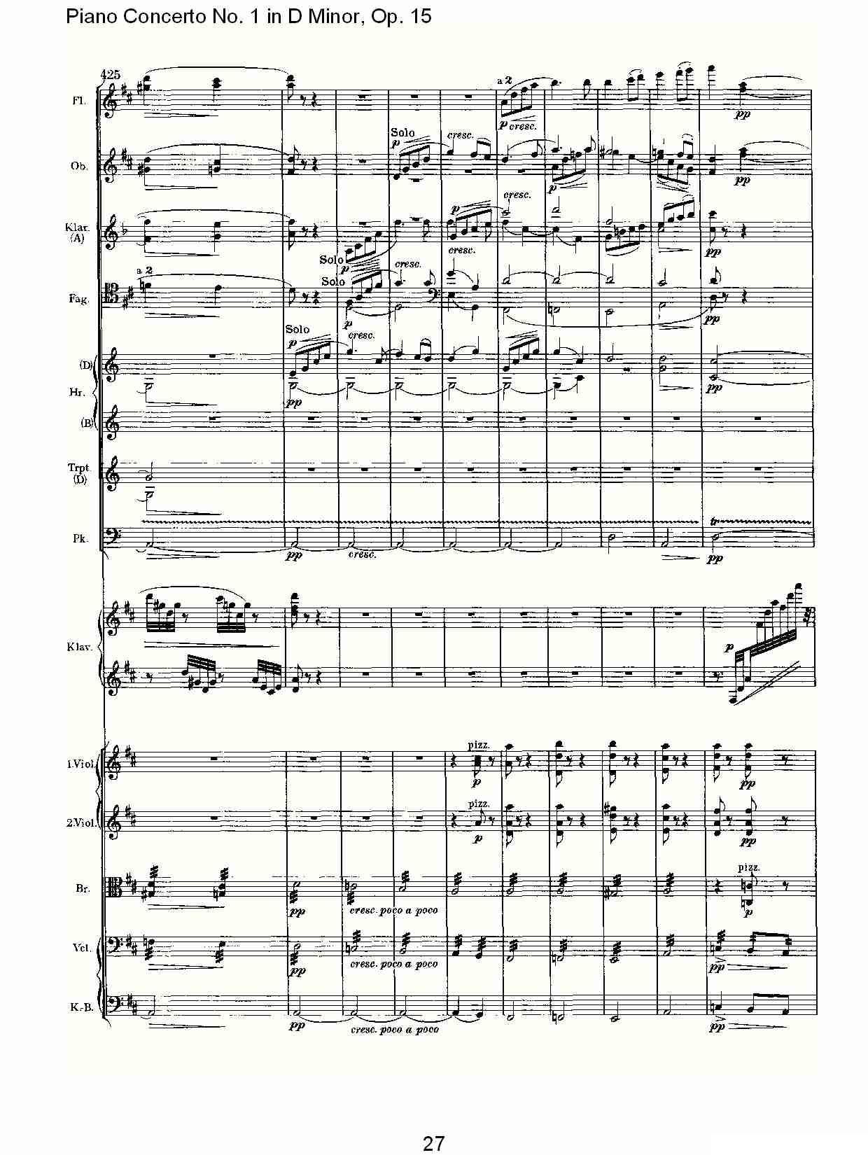 D小调钢琴第一协奏曲, Op.15第三乐章（一）钢琴曲谱（图27）