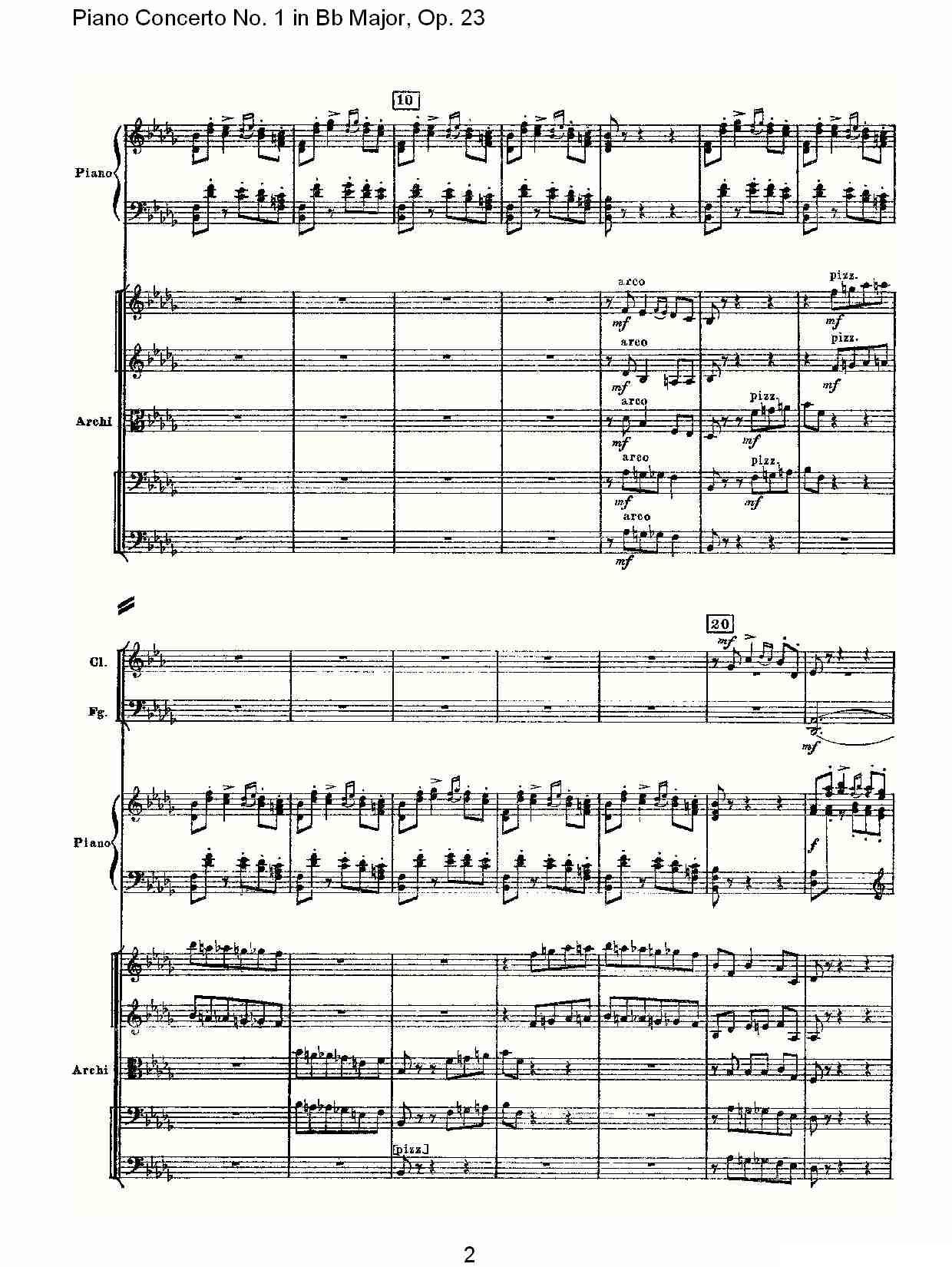 Bb大调第一钢琴协奏曲,Op.23第三乐章（一）钢琴曲谱（图2）