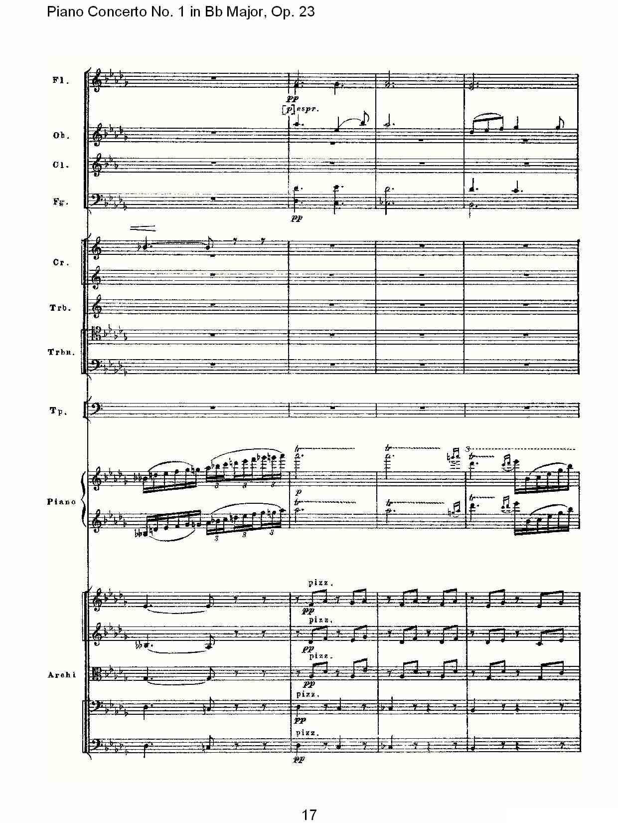 Bb大调第一钢琴协奏曲,Op.23第二乐章钢琴曲谱（图17）