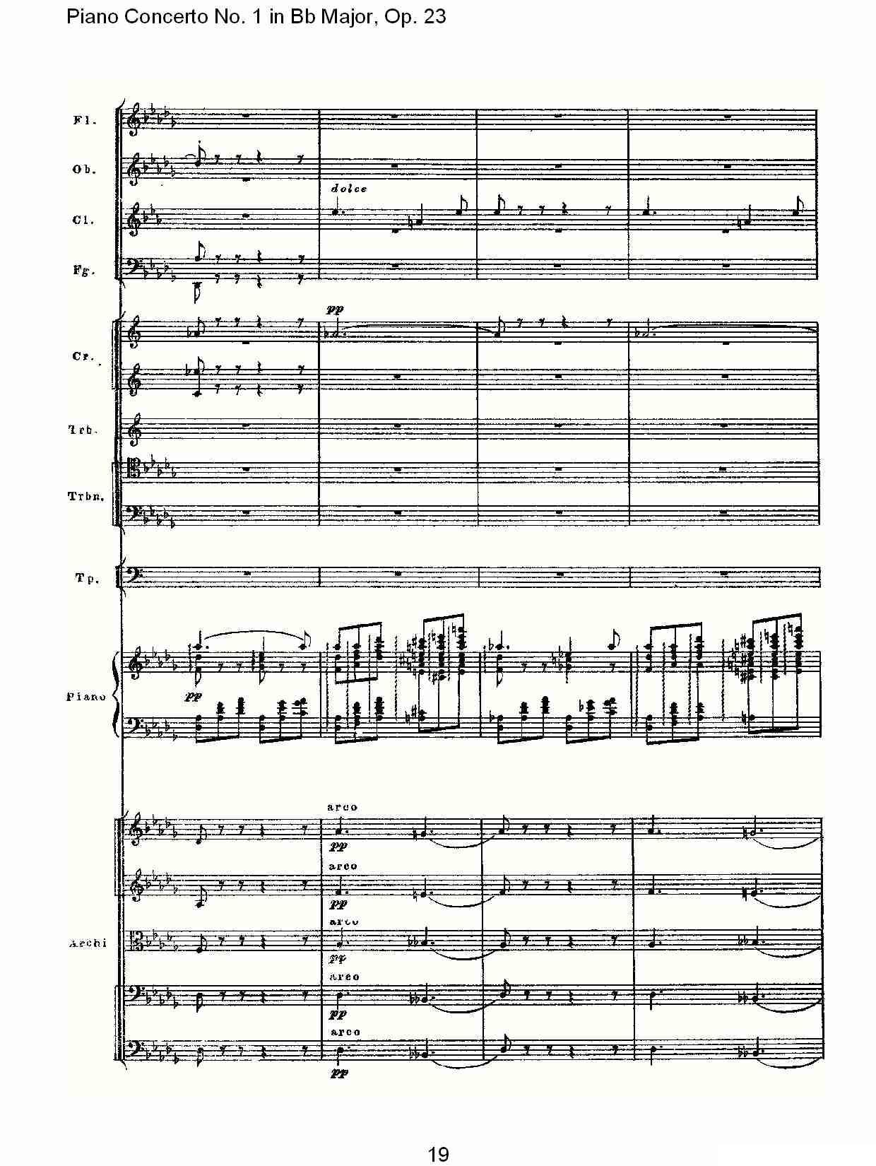 Bb大调第一钢琴协奏曲,Op.23第二乐章钢琴曲谱（图19）