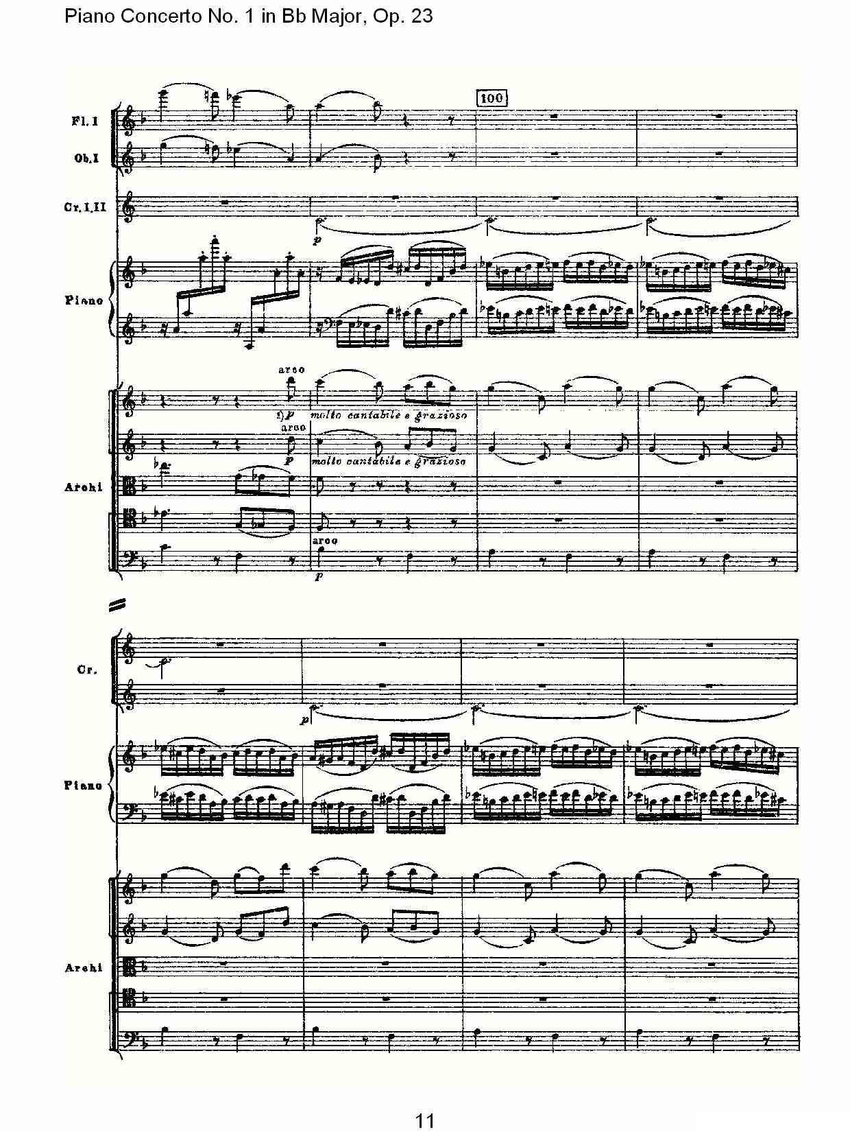 Bb大调第一钢琴协奏曲,Op.23第二乐章钢琴曲谱（图11）