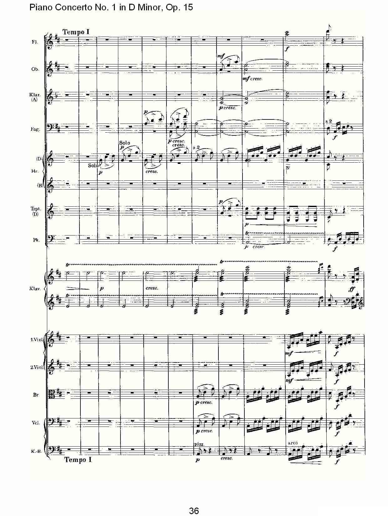 D小调钢琴第一协奏曲, Op.15第三乐章（二）钢琴曲谱（图6）