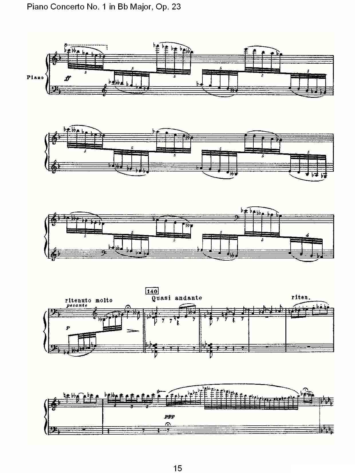 Bb大调第一钢琴协奏曲,Op.23第二乐章钢琴曲谱（图15）
