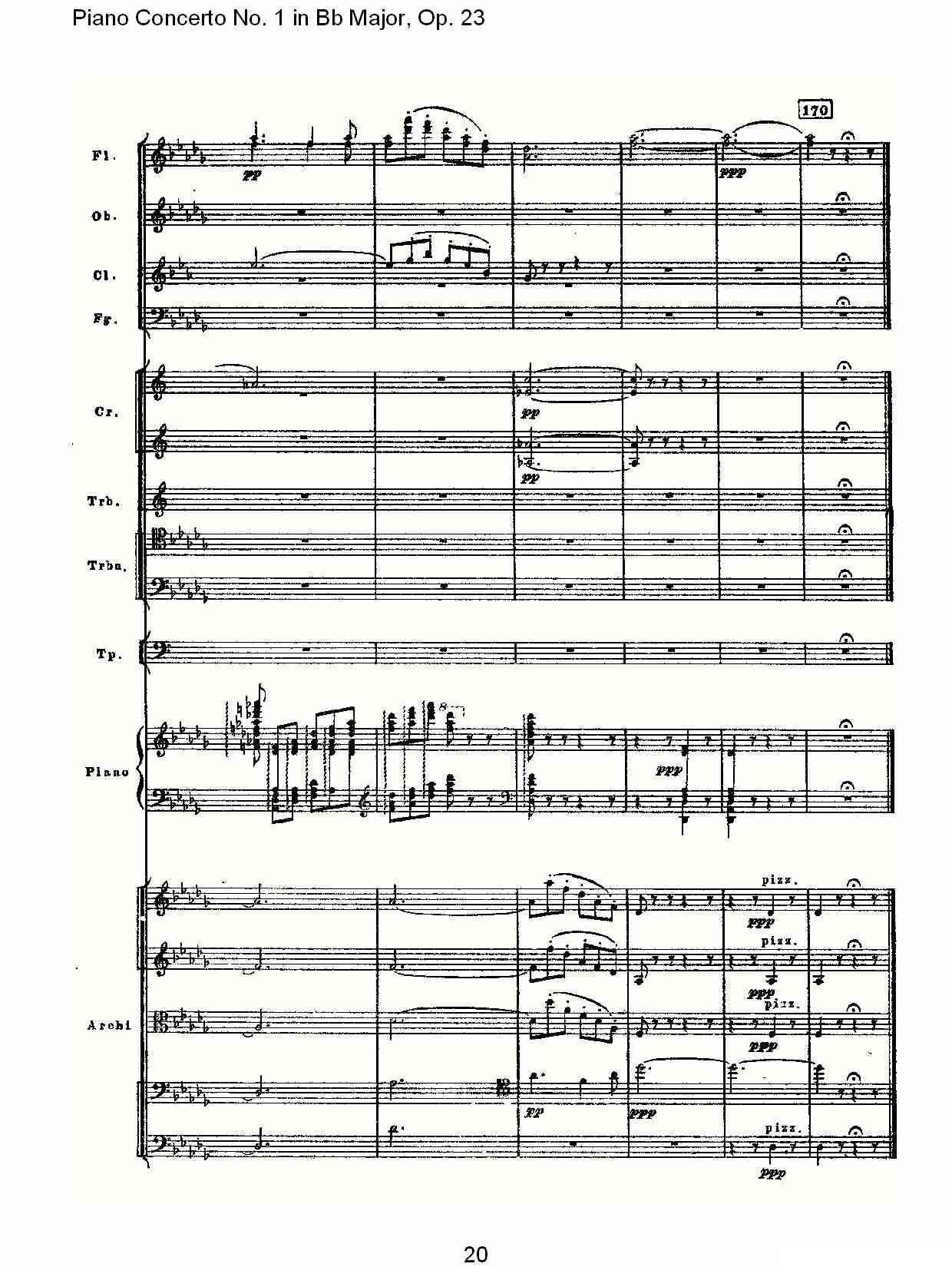 Bb大调第一钢琴协奏曲,Op.23第二乐章钢琴曲谱（图20）