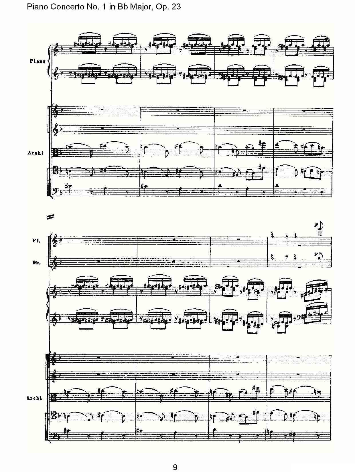 Bb大调第一钢琴协奏曲,Op.23第二乐章钢琴曲谱（图9）
