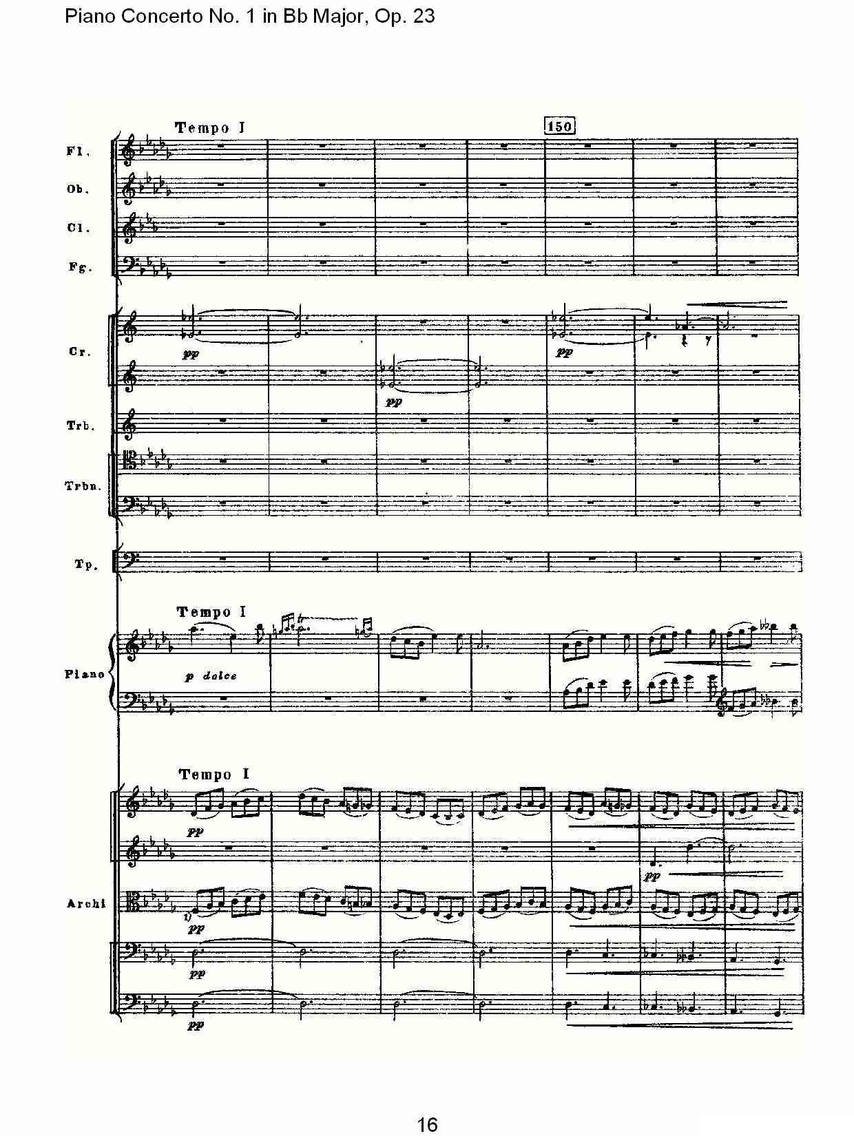 Bb大调第一钢琴协奏曲,Op.23第二乐章钢琴曲谱（图16）