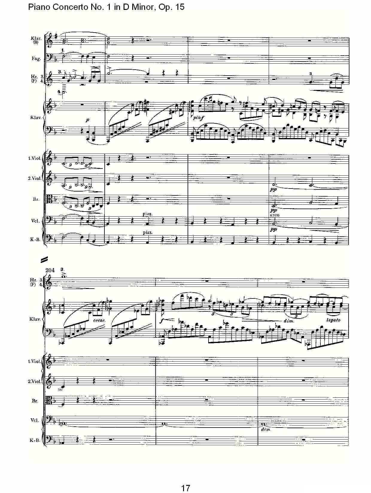 D小调钢琴第一协奏曲, Op.15第一乐章（一）钢琴曲谱（图17）