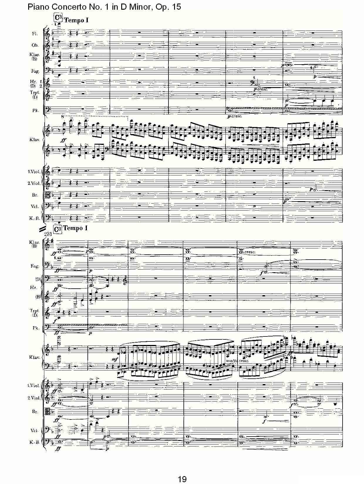 D小调钢琴第一协奏曲, Op.15第一乐章（一）钢琴曲谱（图19）
