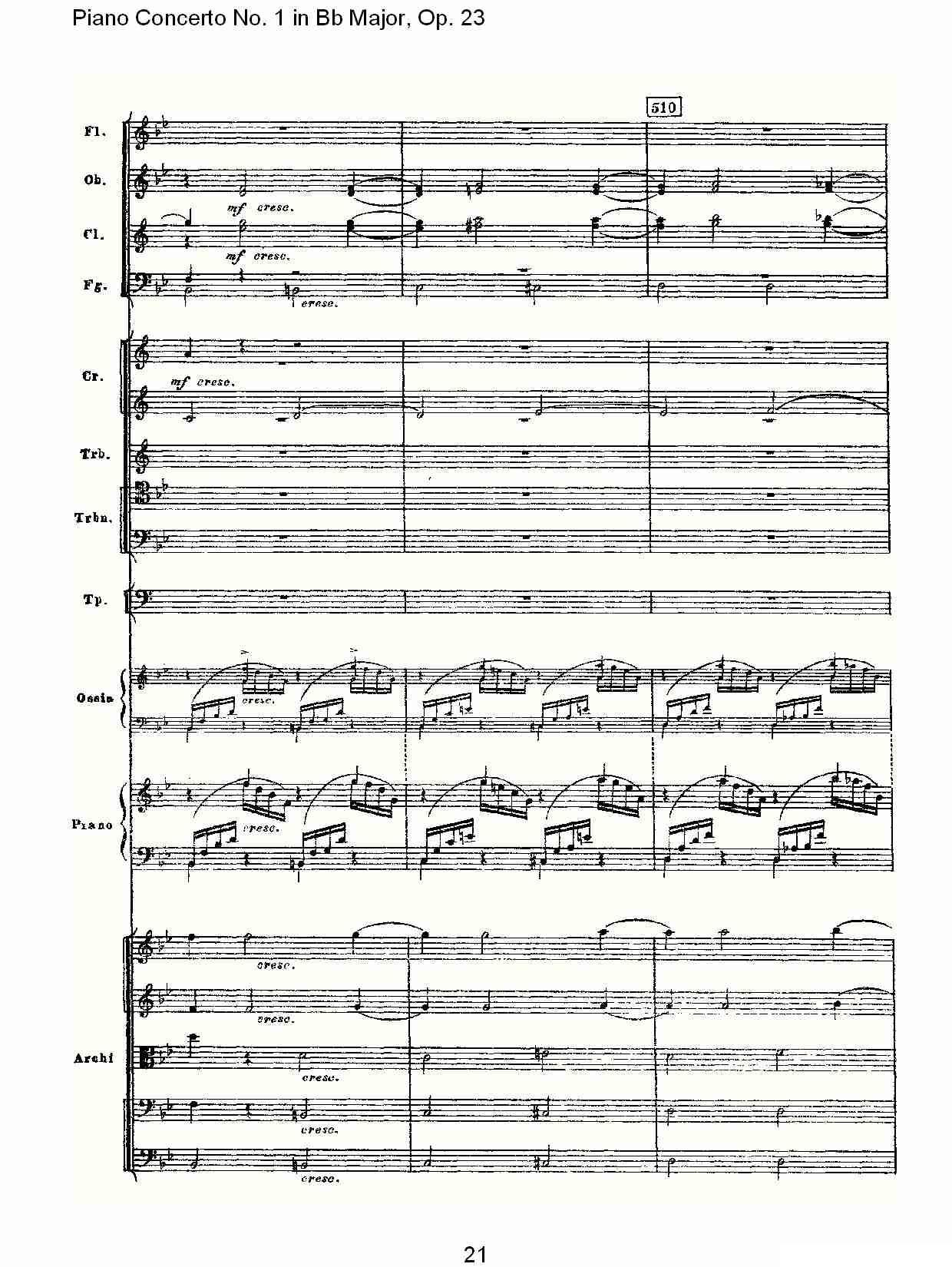 Bb大调第一钢琴协奏曲,Op.23第一乐章第二部（一）钢琴曲谱（图21）
