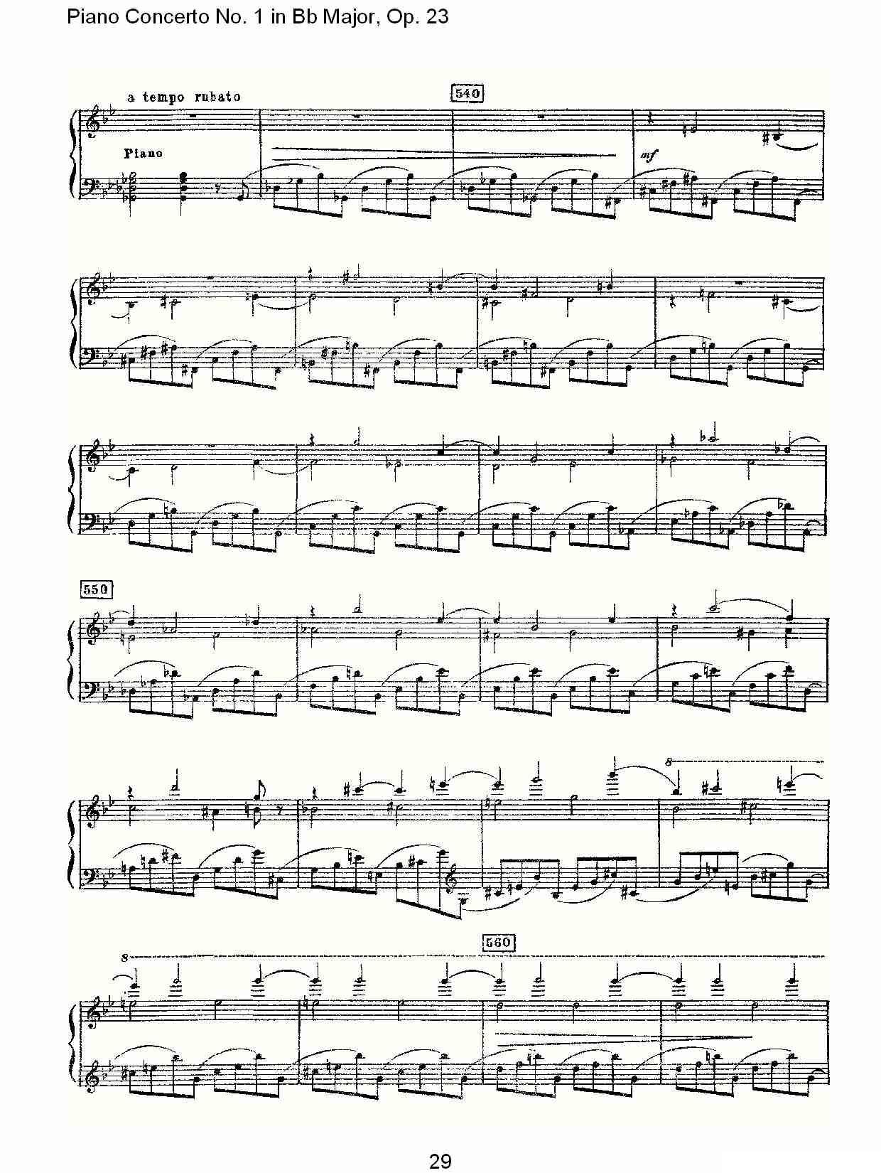 Bb大调第一钢琴协奏曲,Op.23第一乐章第二部（一）钢琴曲谱（图29）